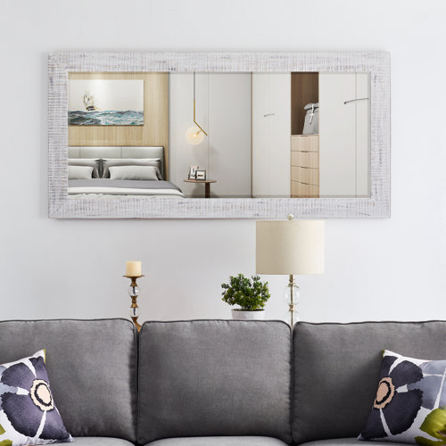 Gracie Oaks Linebough Farmhouse style Floor Mirror, Full Length Wall
